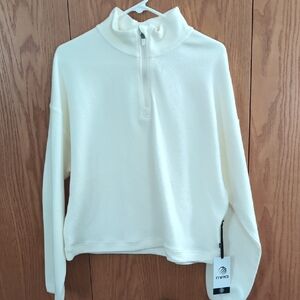 MPG Women's Cream Half-Zip Sweatshirt